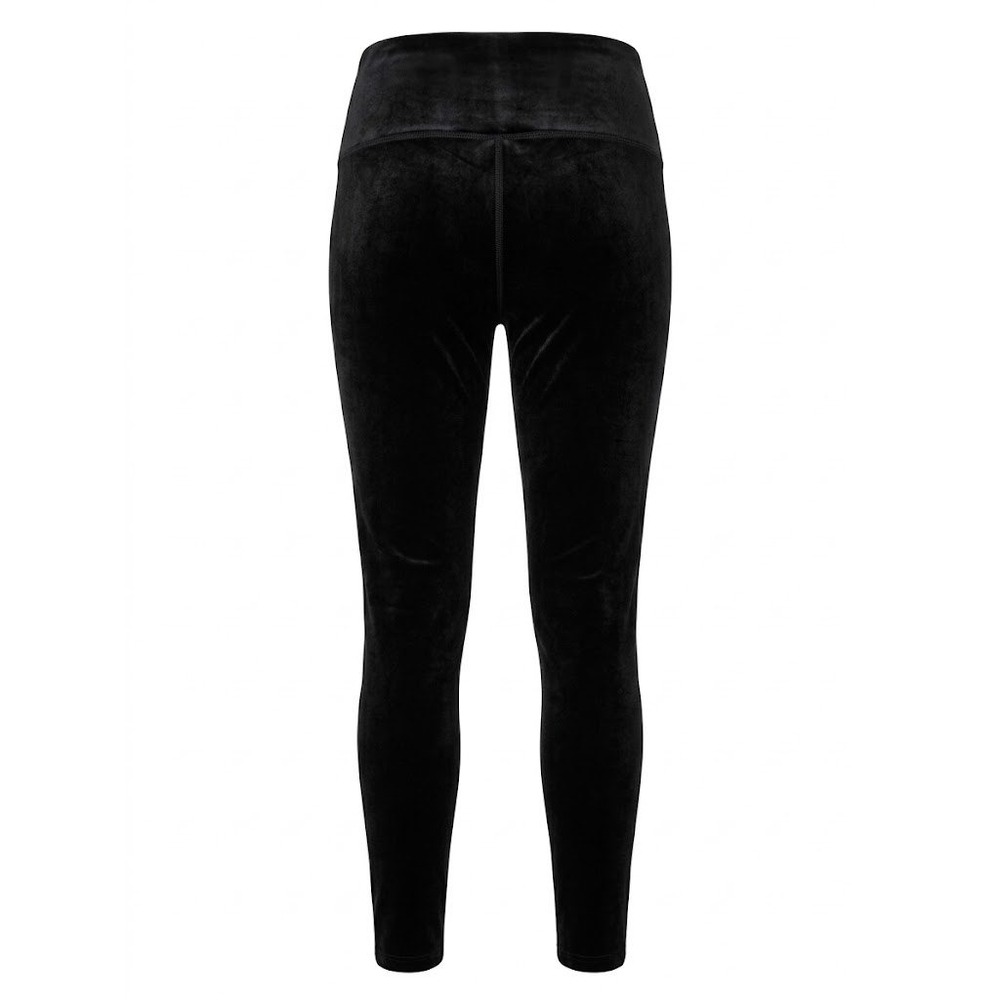 Athleta Black Velvet Velour High Rise Leggings Womens Size Large RN 54023